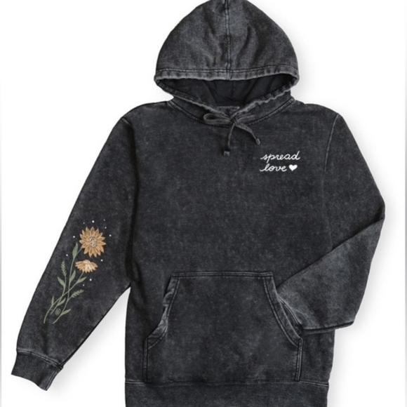 Independent Trading Company women's oversized hoodie XL Spread Love NWOT - Picture 1 of 9